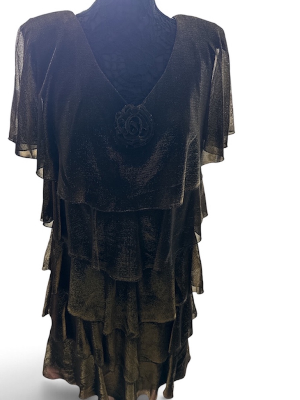 Vintage 80’s Patra gold dress size 16